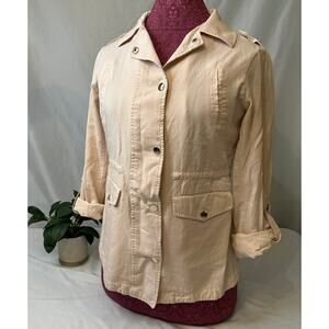 Cato Utility Style Jacket Button Down Soft Pink Girly Y2K Style Size XS